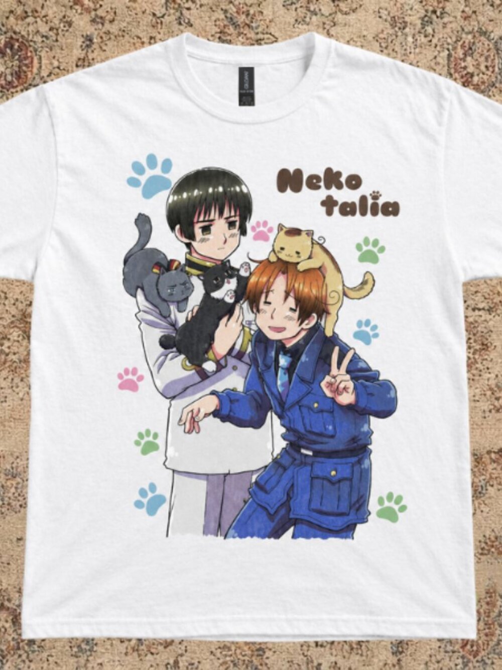 White  Nekotalia T shirt